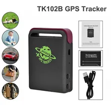10pcs/lot GPS Locator Vehicle GSM TK102B Car Mini Realtime Online GSM GPRS Tracking Device Locator GPS Tracker TK102 Cars Pet