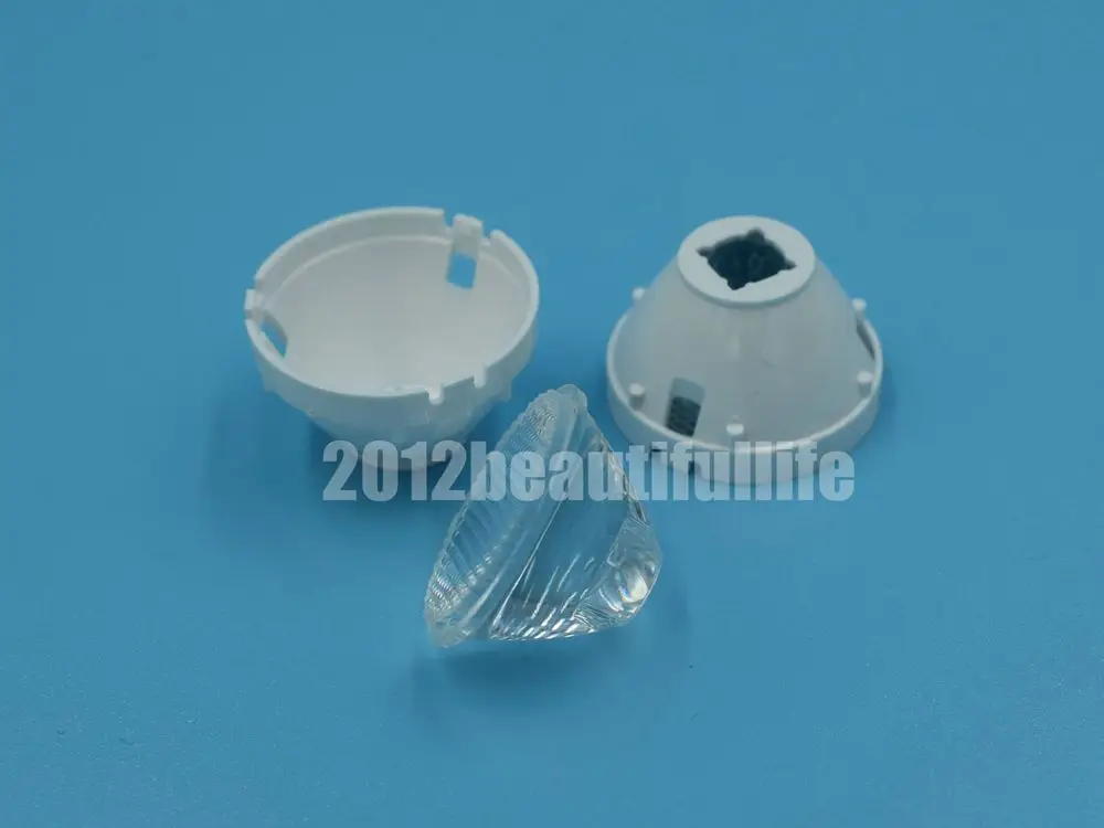 

10pcs/lot 30degree 45degree 60degree CREE XML XML2 5050 Led Secondary Optical Lens and holder 21mm