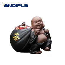 Винтажная емкость для хранения чая керамический чайник уплотнительные банки кунг-фу чайный сервиз аксессуары кофейные бобы Tieguanyin канистра милый Декор Будды