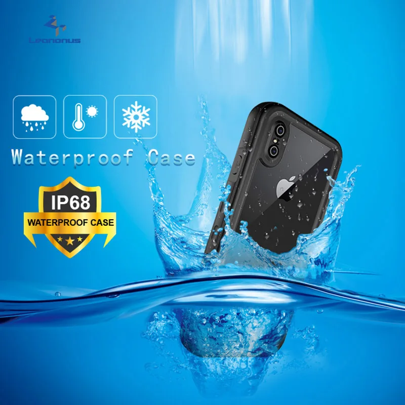 For iPhone X XR XS Max Waterproof Case ShockProof IP68 360 Protect Clear Cover 7 8 Plus 6 6S Underwater |