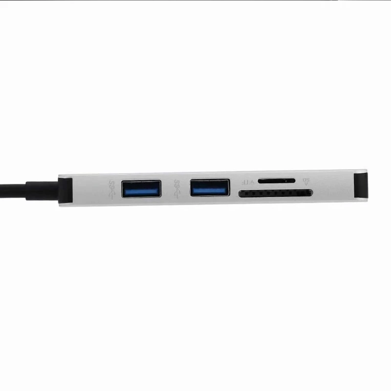 USB + Тип C 5in1 концентратор адаптер 3 USB 3,0 SD/TF Card Reader для Macbook ПК S9 Xiaomi