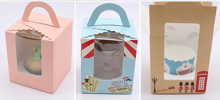 100 шт крафт-бумажные коробки для кексов, подарочная упаковка для детей на день рождения, дома, вечерние, для цирка, солдата, на заказ