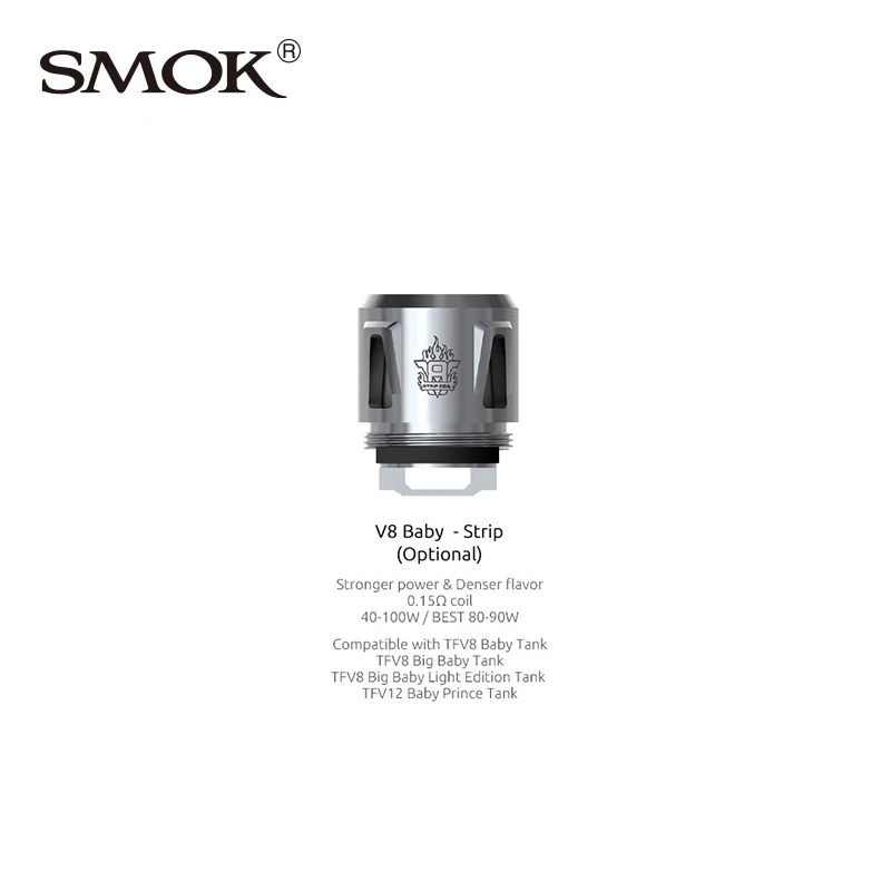 5 шт. Smok TFV8 Детские катушки головы M2 T8 T6 X4 Q2 запасные части для электронных сигареты катушка ядро для TFV8 ребенок зверь танк распылитель