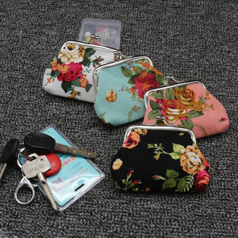 

Naivety Hasp Coin Purse New Women Retro Small Wallet Lady Vintage Flower Clutch Bag Good Gift Floral Bags Drop Shipping