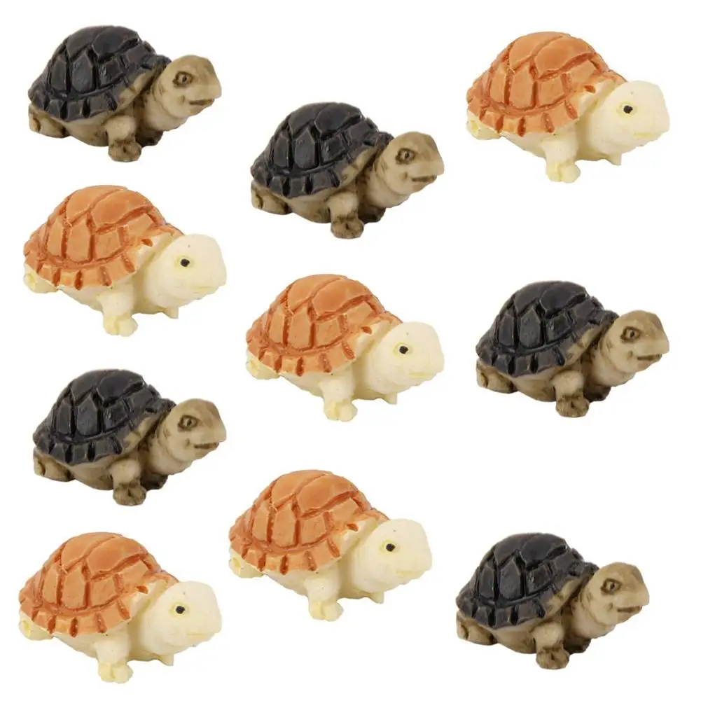 

10 Pcs Tortoise Model Dollhouse Bonsai Fairy Miniature Landscape Crafts Decor