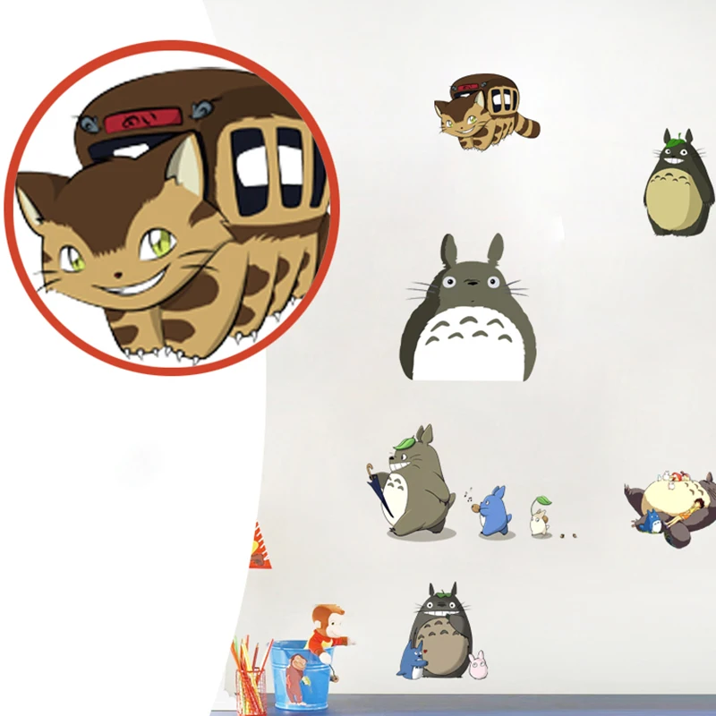 Наклейки на стену Tonari No Totoro Kawai 60 см 3D визуальный эффект наклейки стену|Наклейки| |