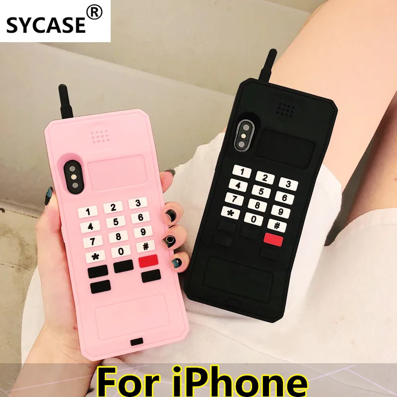 SYCASE Новый Популярный 3D старая модель телефона Форма силиконовый чехол для iPhone X XR