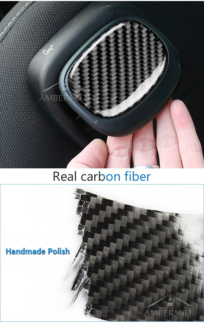 Car Interior Carbon Fiber Seat Handle Stickers Cover Trim Decals for Mini Cooper F55 F56 Accessories Car Styling (7)