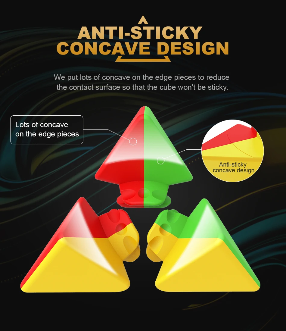 MoYu triangle Cubing класс Meilong 3x3x3 Пирамида кубик без наклеек Волшебная скорость профессиональная Головоломка Развивающие игрушки для детей