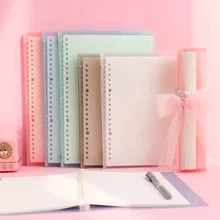 Простая папка из полипропилена прозрачная Конфета цвета А5 и В5 мягкая Съемная свободная Студенческая спиральная записная книжка для школы и офиса