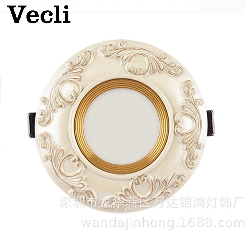 

Led downlight retro round European Commercial light recessed embedded Jane bronze lamp home living room 7.5 8 cents 3w5w Nordic