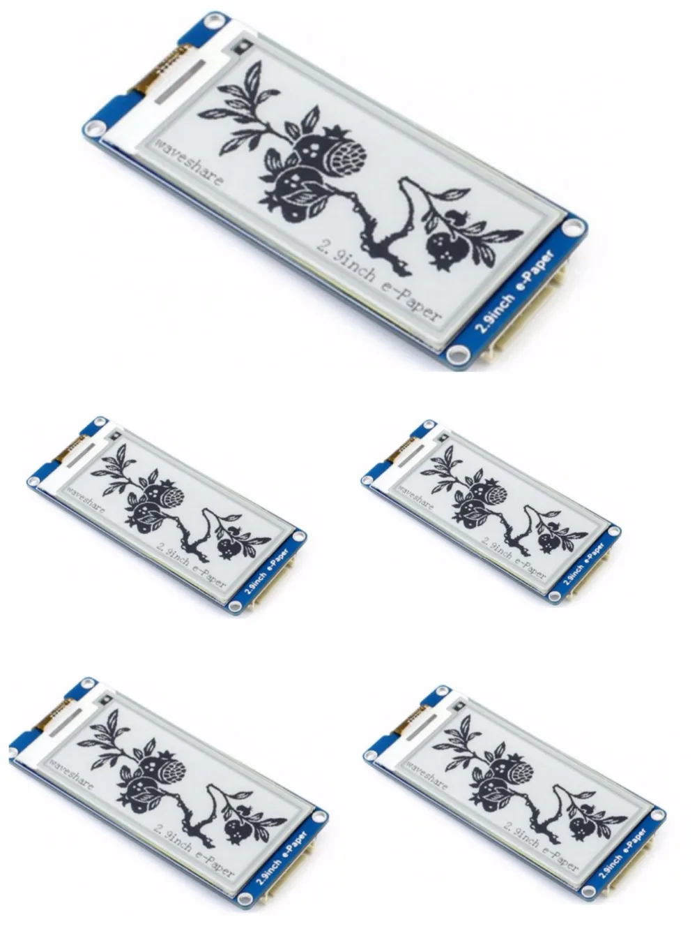 

5pcs/lot 2.9inch E-Ink display ,2.9'' e-paper,296x128,Two Display color: black,white, SPI interface,supports partial refresh.
