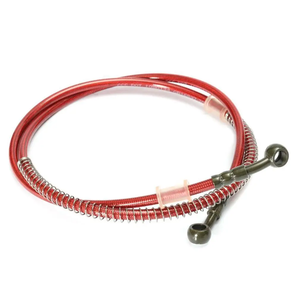 

Motorcycle Bike Brake Clutch Throttle Cable Oil Hose Line Pipe Red 100cm