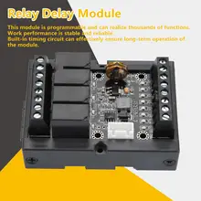 PLC Industrial Relay Module FX1N-10MR Programmable Relay Module DC 12V Relay Delay Module with Shell new original programmable controller module xc e16yr plc digital i o module do 16 relay