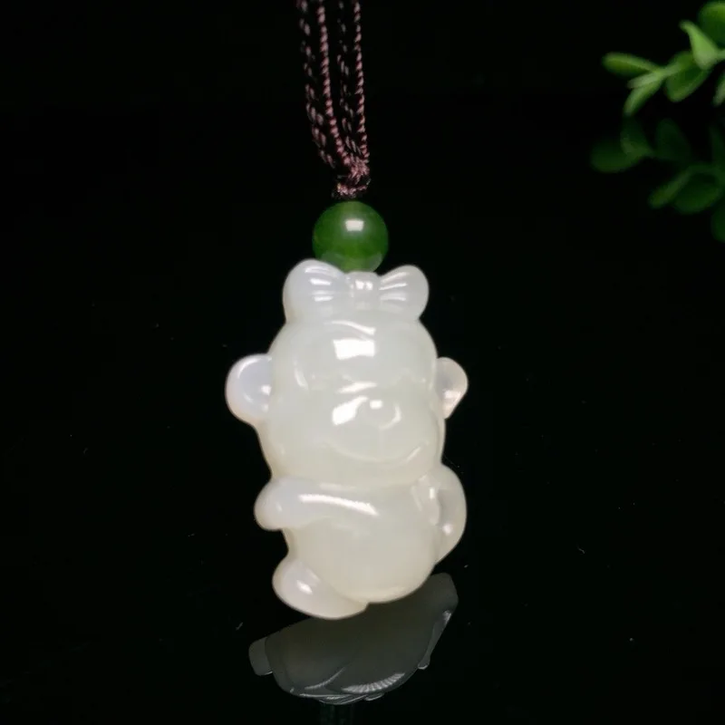 

2018 Limited New Stainless Steel Slide Reiki Chakra Version Of Hetian Little Monkey Pendant Of Sprouting Cute Zodiac For Women