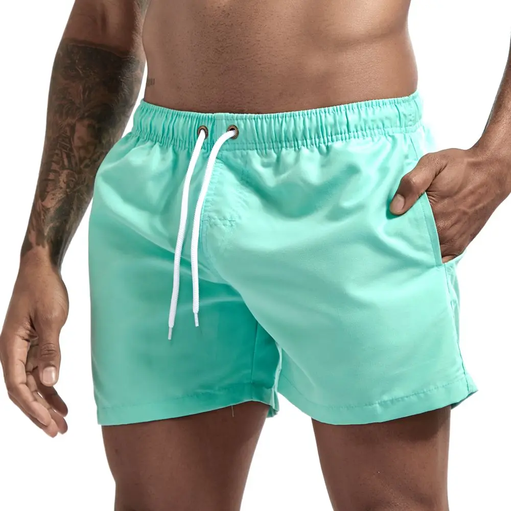 Бренд jockmail новые мужские шорты домашние брюки гладкие пляжные брюки тонкие брюки шорты 14 цветов Summer летние спортивные шорты для отдыха - Цвет: Мятный