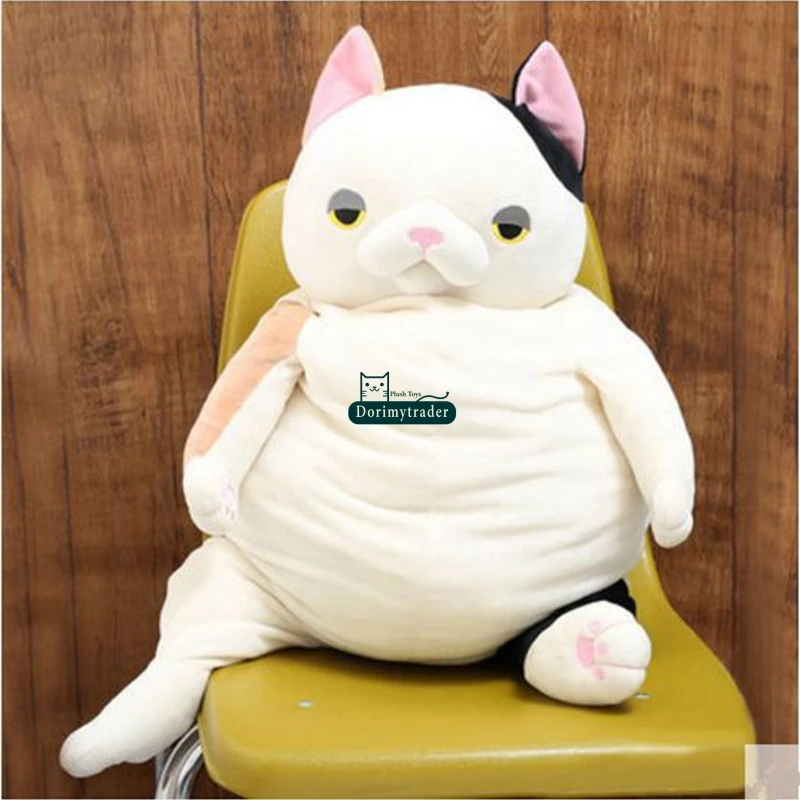 

Dorimytrader Kawaii Soft Fat Cartoon Cat Plush Toy Pop Big Anime Stuffed Cats Doll Gift for Kids Adults 33inch 85cm DY61777