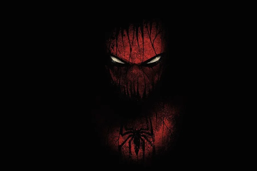 black red Spider Man artwork Marvel Comics black background cloth silk art wall poster and prints