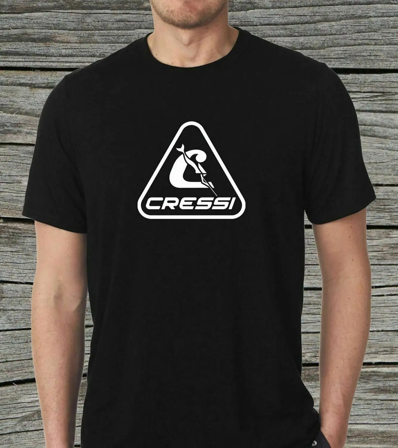 

NEW CRESSI diving BLACK GREY WHITE MENS TEE S TO 3XL T-SHIRT USA SIZE