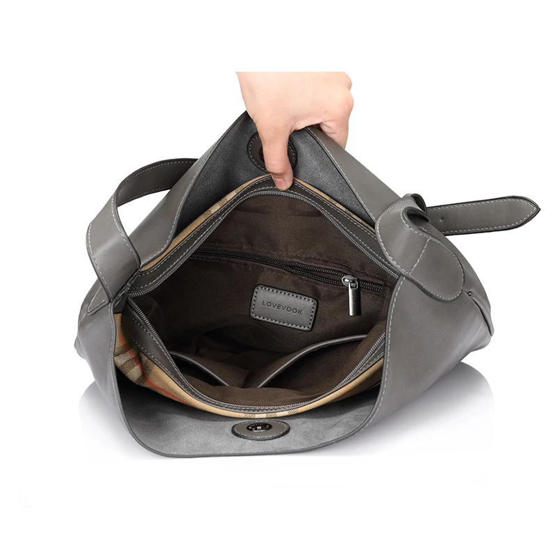 Женская сумка на плечо LOVEVOOK, наплечная сумка со съемной встроенной сумкой, не большая сумочка через плечо с кисточкам для всех сезонов, из искусственной кожи
