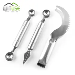 WITUSE 3x супер сервер арбуз Slicer нож бур Кухня инструмент из нержавеющей стали Дыня резки сеялки Slicer Scoop
