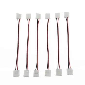 

10mm 2 pin led connector for single color led strip two connectors easy connect no need soldering for 5630 5050 LED Strip 10pcs