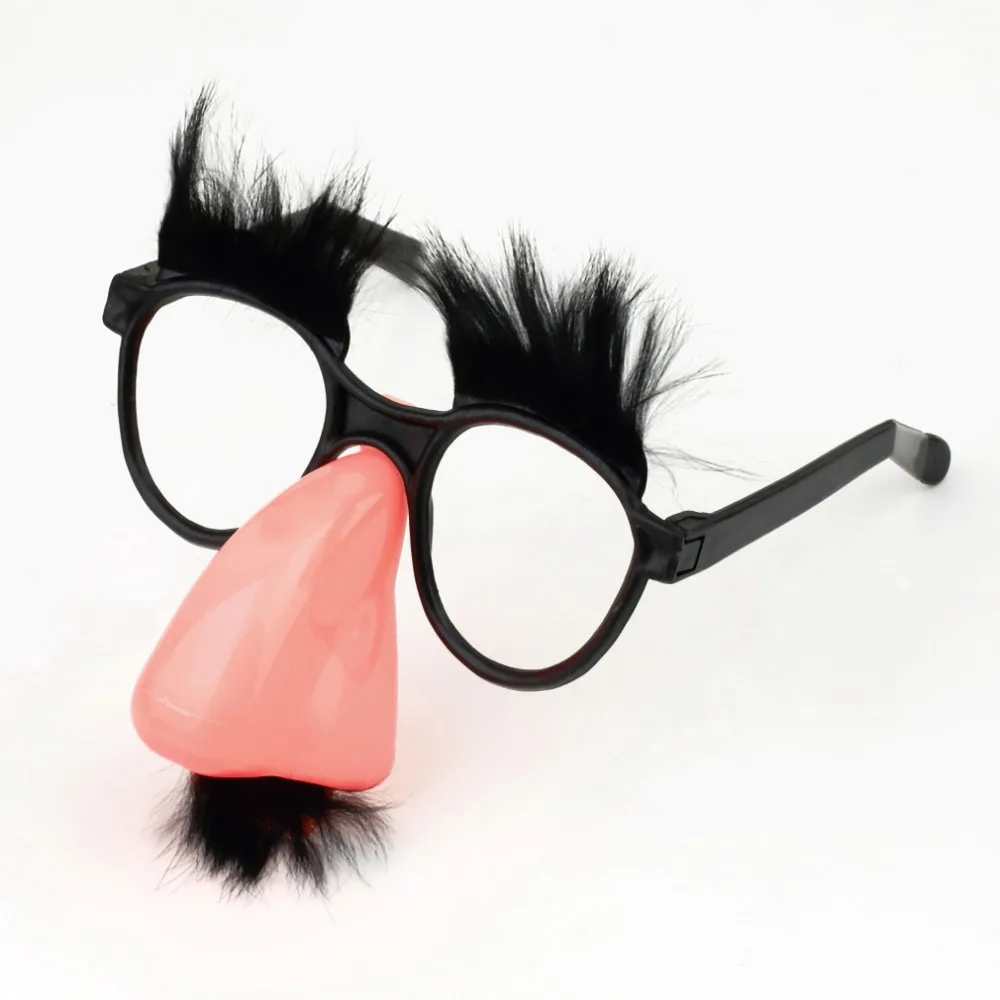 

SDFC 1Pcs Fake Nose Eyebrow Mustache Clown Fancy Dress up Costume Props Fun Party Favor Glasses