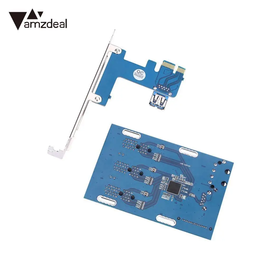 Amzdeal PCIe 1 3 расширения PCI Riser Card слота адаптер Порты и разъёмы комплект мини
