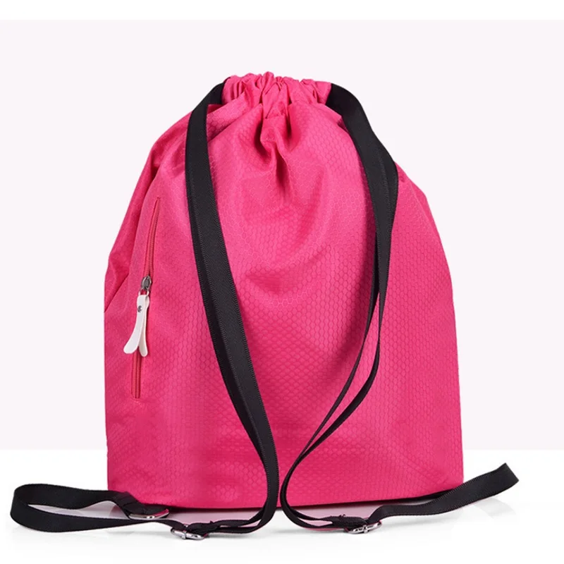 Для женщин Водонепроницаемый нейлоновый рюкзак со шнурком для девочек дорожна - Фото №1