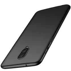 Sleek Matte Hard Case - Durable Silky Back Shell Cover - Oneplus 6 (Black)