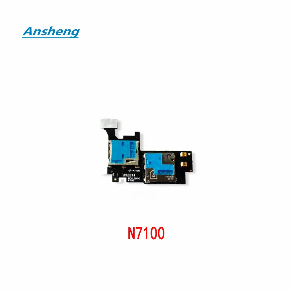 Ansheng держатель Sim-карты Micro SD Разъем памяти лоток гибкий кабель для Samsung Galaxy Note 2 N7100