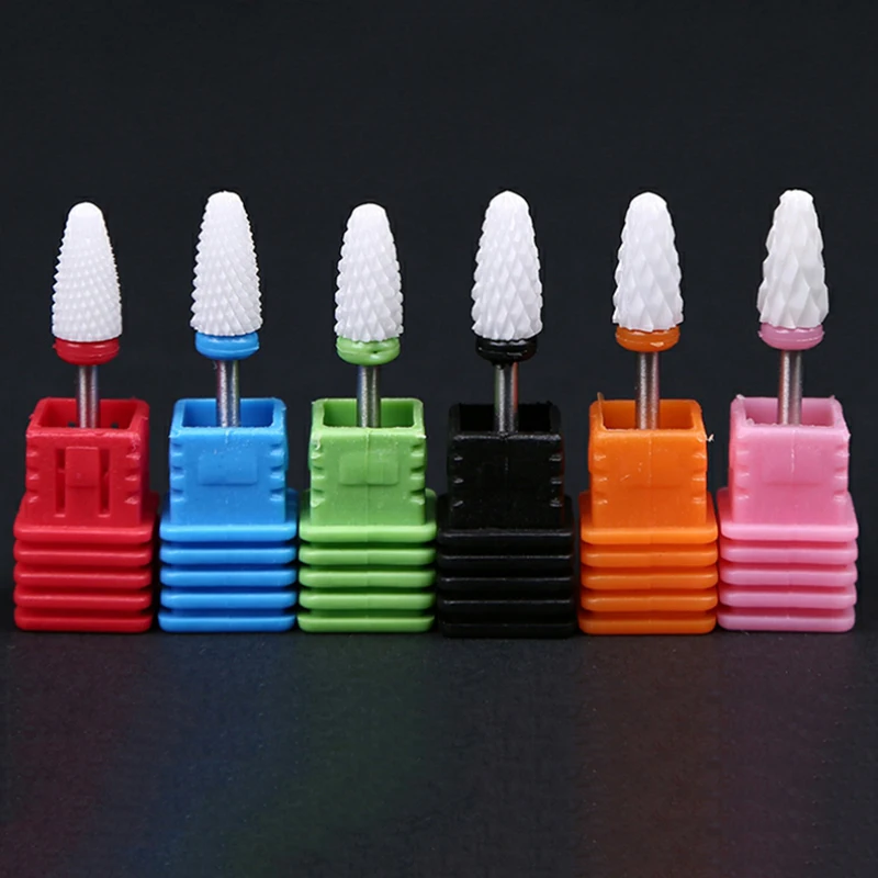 

HOT Ceramic Nail Drill Bit 3/32" Rotate Burr Milling Nail Cutter Bit For Manicure Pedicure Tool Electric Nail Drill Accessorie