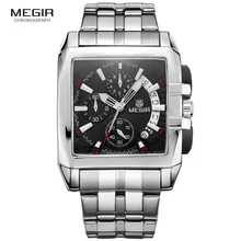 Megir – Montre chronographe avec calendrier pour homme, appareil de marque, quartz, très tendance, nouveau design, 2018