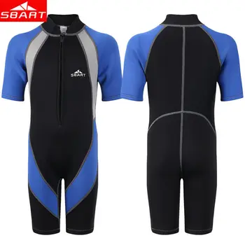 

SBART 2MM Neoprene Wetsuits Boy Girls Short Sleeve Diving Suit Children Water Winter Warm Sportswear Swimming Snorkeling Wetsuit