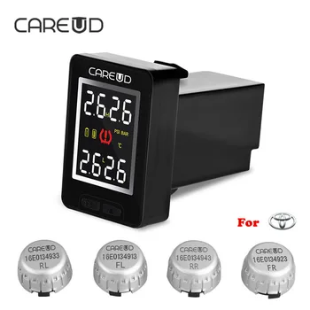 

CAREUD TPMS U912 For Toyota Tire Pressure Sensor 4 External Sensors Tire Pressure Temperature Support C and F Tire Pressure