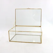 Schmuck Box Glas Lagerung Box Retro Stil Dressing Tisch Tissue Box Finishing Sammlung Nagel Shop Display Abdeckung