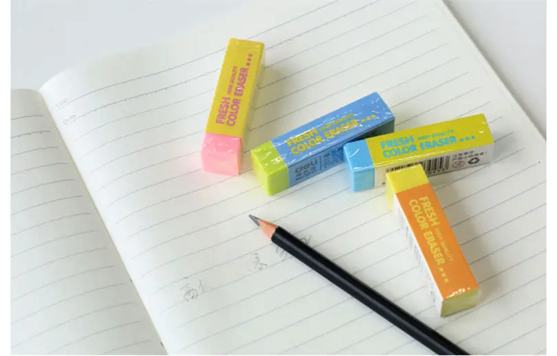 Deli креативный карандашный ластик карамельных цветов милый стиль канцелярские принадлежности резиновый практичный обычный офисный ластик для студентов Обучающие канцелярские принадлежности