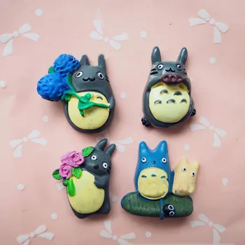 

10pcs/set cute Cartoon DIY Resin Patch Miyazaki My Neighbor Totoro Figurine Craft Toy Hair Storage Box Accessories Kid Craft Toy