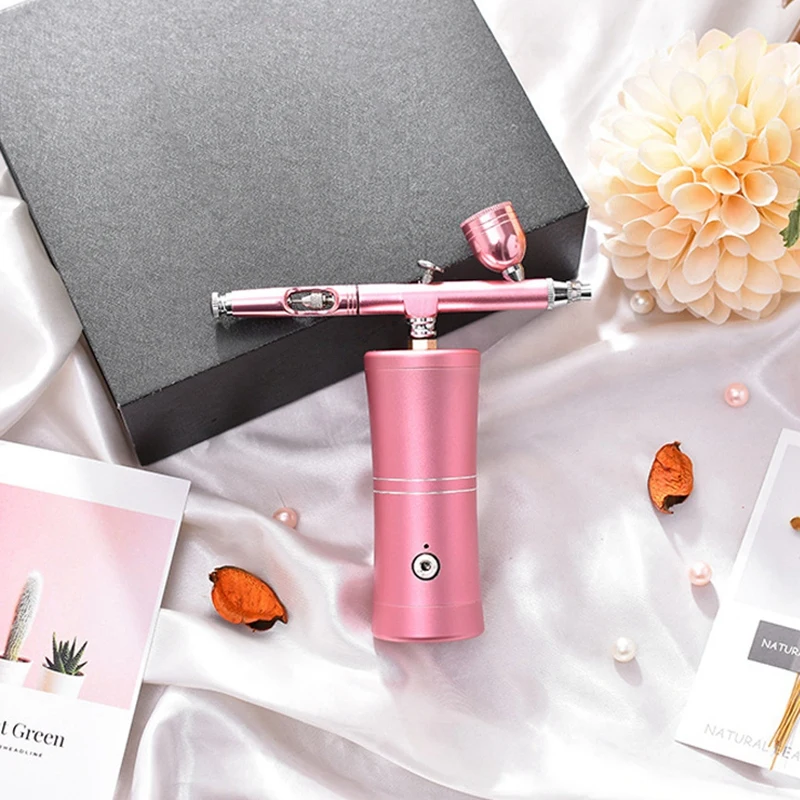 

Multi-Function Rechargeable Air Spray Airbrush Kit 0.3 Mm Nozzle Oxygen Sprays Sprayer Can Be Used For Beauty Hydrating Nail