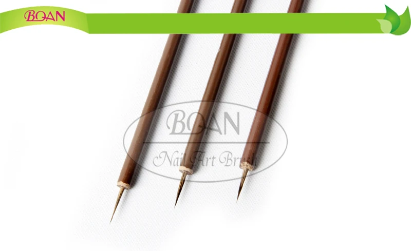 BQAN Wholesale 6/10/12pcs/Set Weasel Hair Nail Brush Bamboo Handle Brush Nail Art Painting Pen Nail Liner Brush Nail Art Brushes 5
