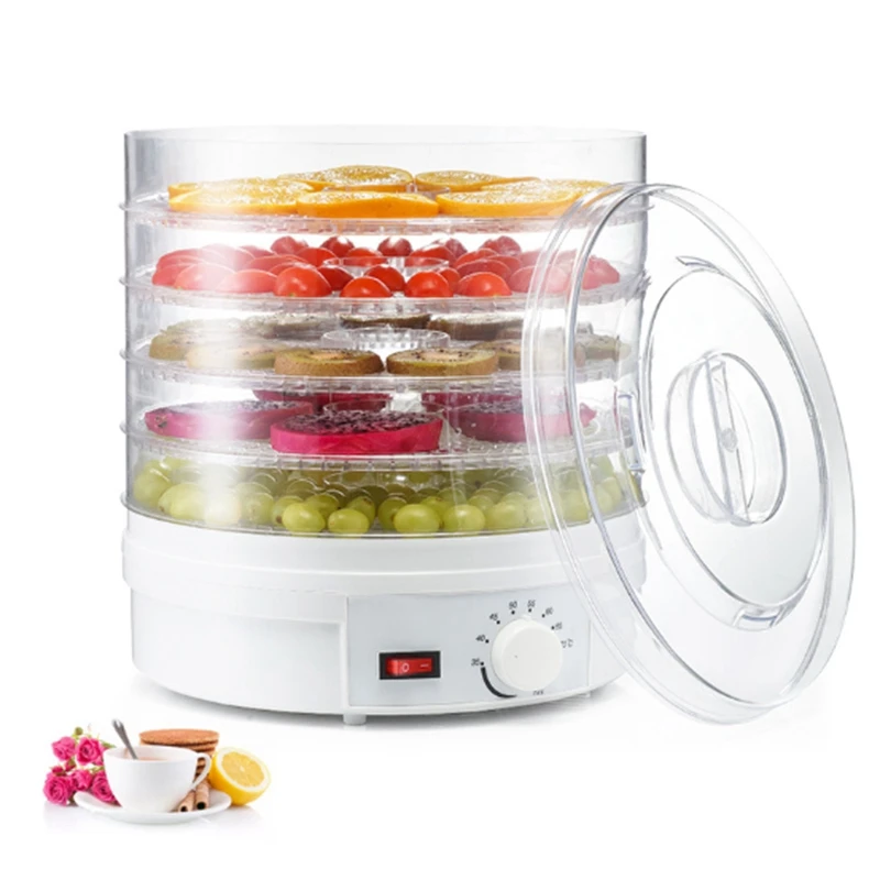 Food Dehydrator Fruit Vegetable Herb Meat Drying Machine Snacks Food Dryer With 5 Trays Us Plug