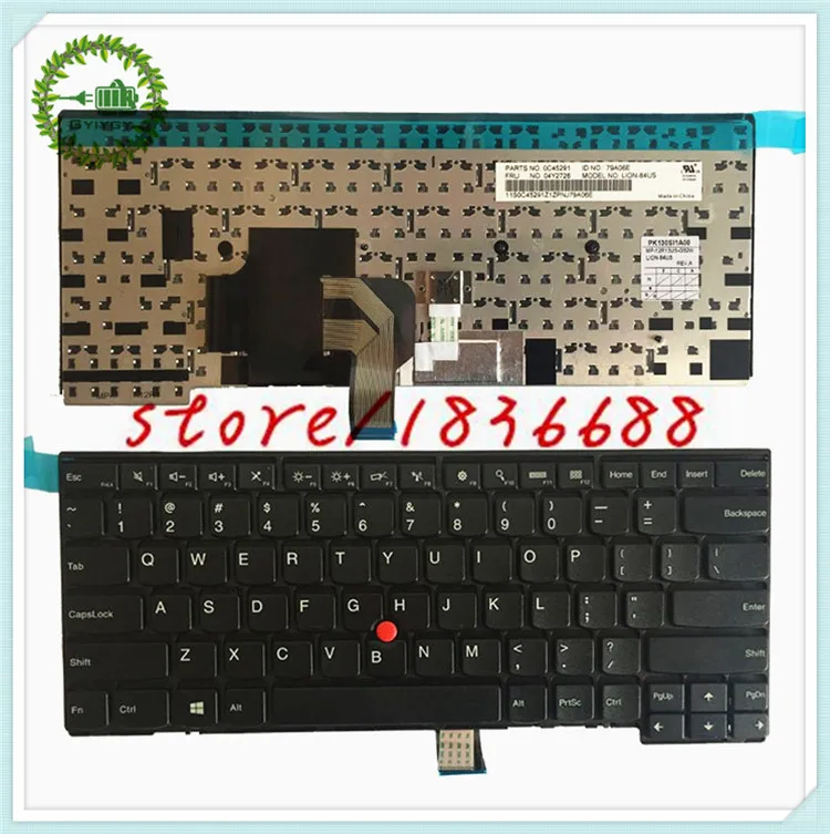 Клавиатура GYIYGY для Lenovo ThinkPad T440 T440S T431S T440P T450 T450S T460 ноутбука (без подсветки) |