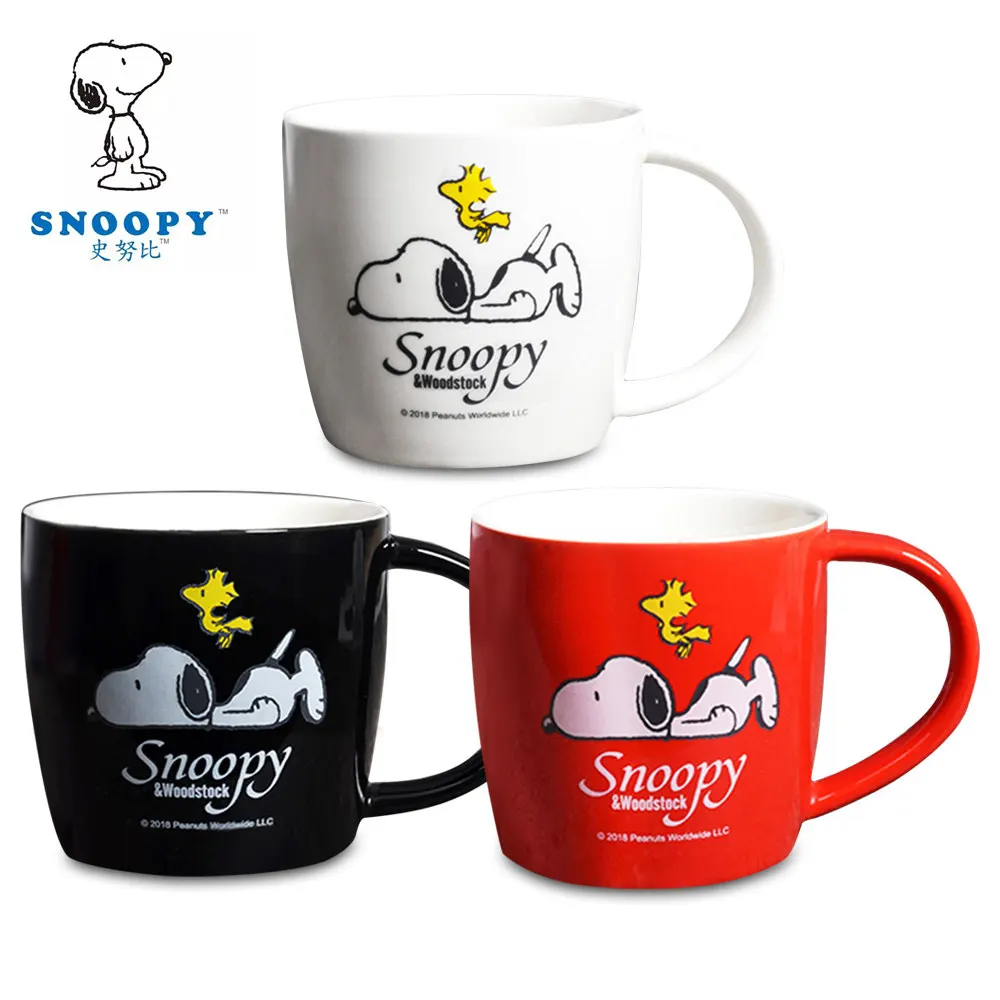SNOOPY Большая керамическая кружка с ушками милый мультяшный стиль чашка для кофе