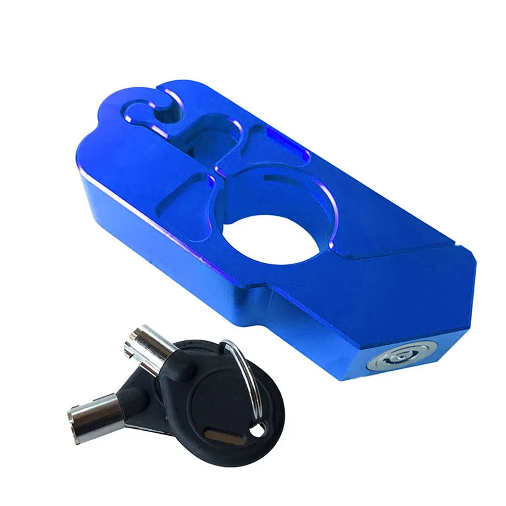 

CNC Motorbike Scooter Bike Handlebar Safety Lock Brake Throttle Grip Protection with Keys NR-shipping
