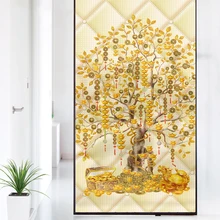 Индивидуальные непрозрачные шкаф раздвижные двери стикер стеклянная стена фон Окрашенные зеркальные наклейки полупрозрачные электростатические