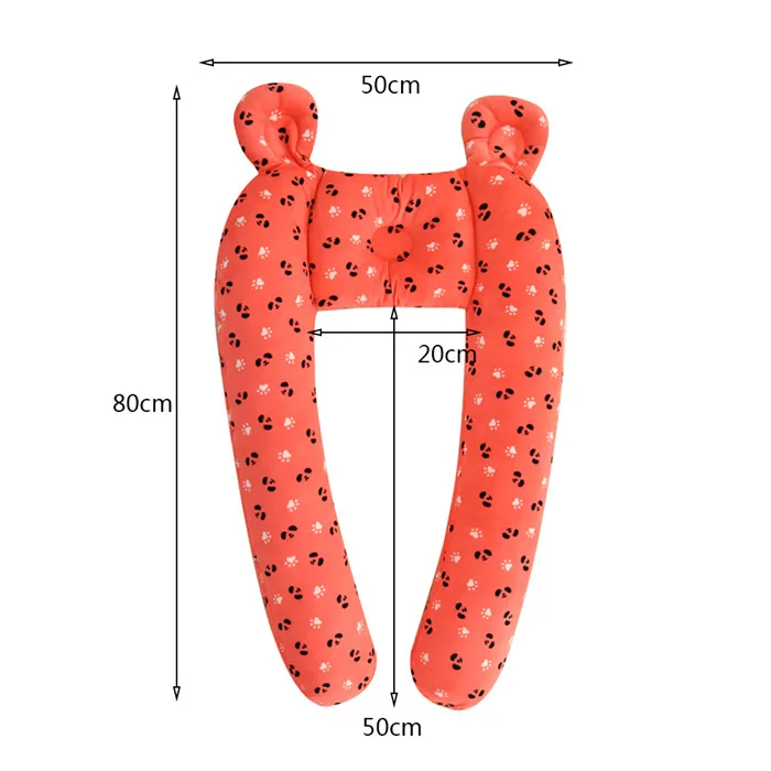 1 шт., детская u-образная форменная подушка, мягкая, 80*50 см, полый, защита головы, детские постельные принадлежности, подушки - Цвет: Оранжевый