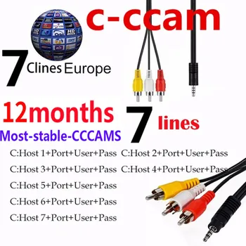 

Spain OSCAM Cccam 7lines for 1 year spain used for freesat v7 DVB-S2 CCcam Cline satellite receiver europe channels 7 lines