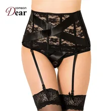 Comeondear размера плюс женская подвязка с поясом свадебное белье PJ5080 прозрачный кружевной пояс с Подвязками Набор чулки с подтяжками женское нижнее белье