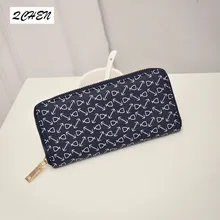 New Women's Wallet Korean Zippers Long Money Handle Bag Multiple Card Position Money Folder Handle Bag Cartoon Patterns 022