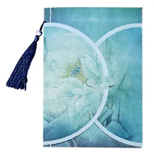 Блокнот ручной работы 208x104 мм в китайском стиле с кисточками, винтажный дневник, цветные страницы, Классическая записная книжка, канцелярские принадлежности, подарок, зеленая тень